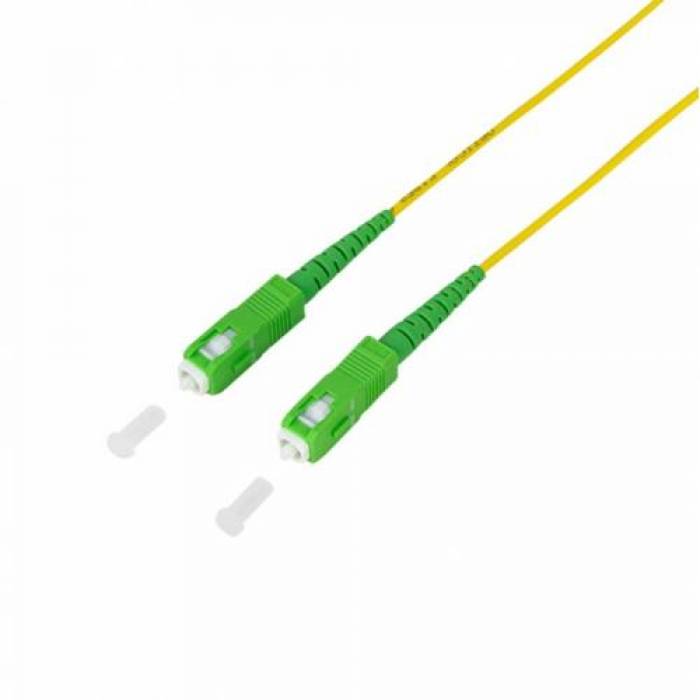 Patchcord Logilink FPSSC01, SC/APC - SC/APC, 1m, Yellow