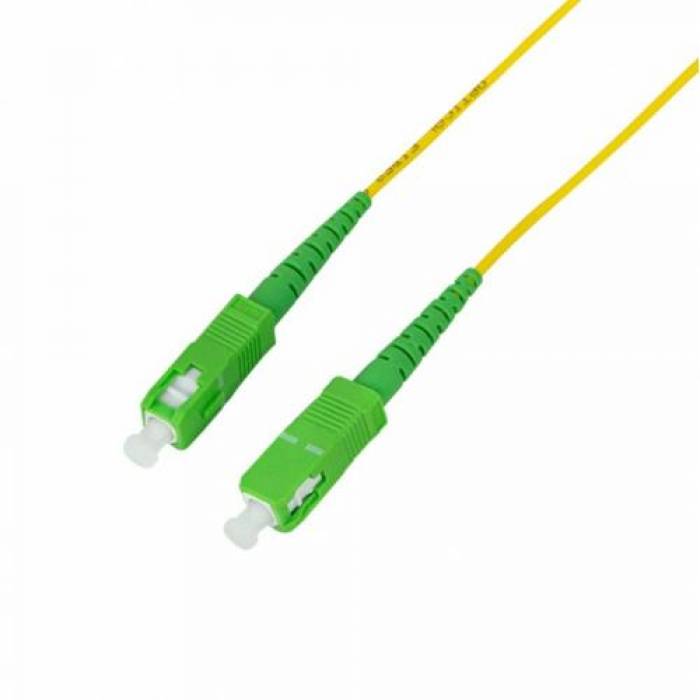 Patchcord Logilink FPSSC02, SC/APC - SC/APC, 2m, Yellow