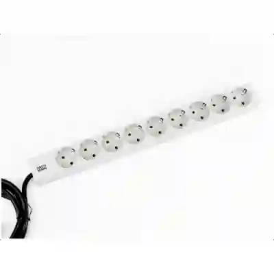 PDU Bachmann 333.401, 9x Schuko, White