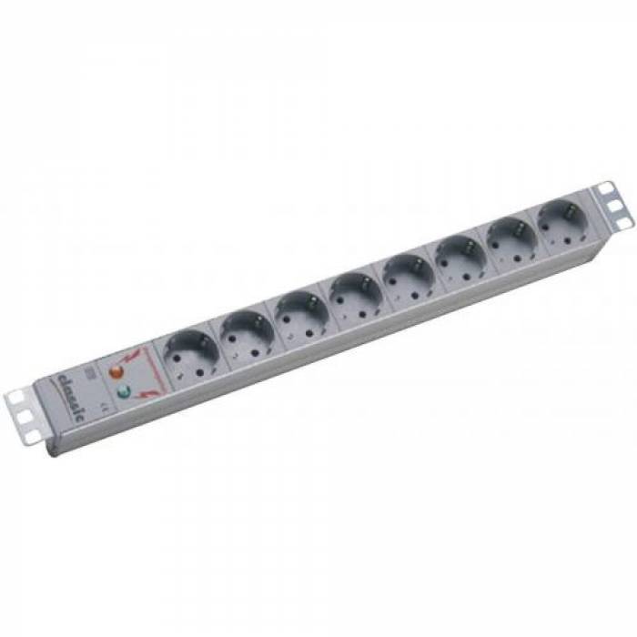 PDU Bachmann 333.404, 8x Schuko, Grey