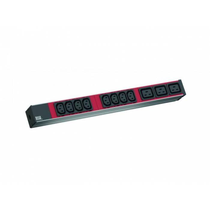 PDU Bachmann 800.2332, 8x C13, 3x 19, 2m, Grey-Black