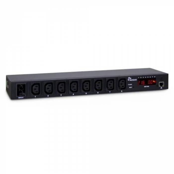 PDU Inter-Tech SW-0816, 8x C13, Black