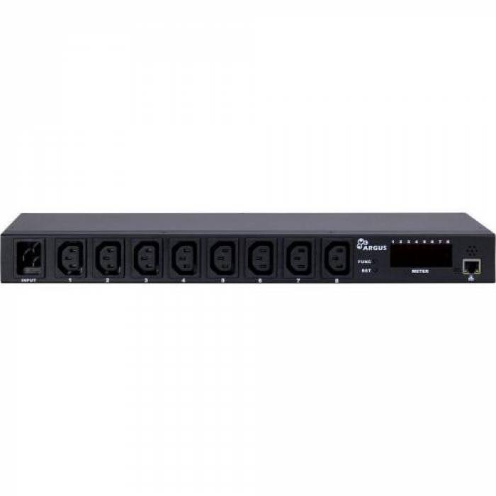 PDU Inter-Tech SW-0816, 8x C13, Black