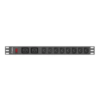 PDU Lanberg PDU-02I1908I-0200-C20-BK, 2x C19, 8x C13, Black