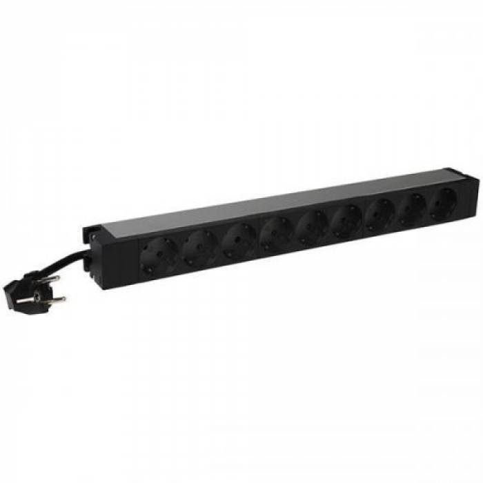 PDU Legrand LN646812, 9x Schuko, Black