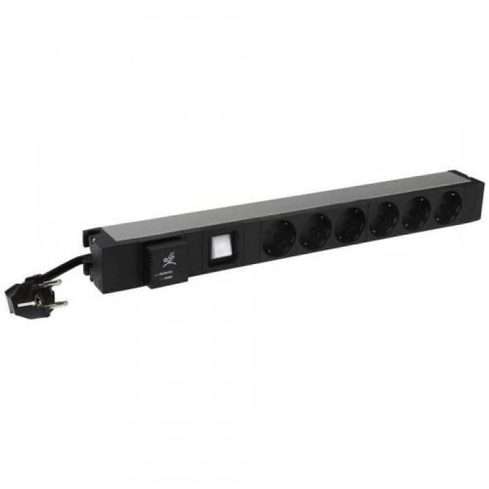 PDU Legrand LN646836, 6x Schuko, Black