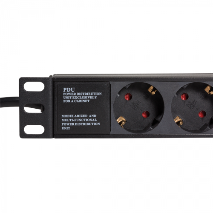 PDU Logilink PDU9C03, 9x Schuko, Black