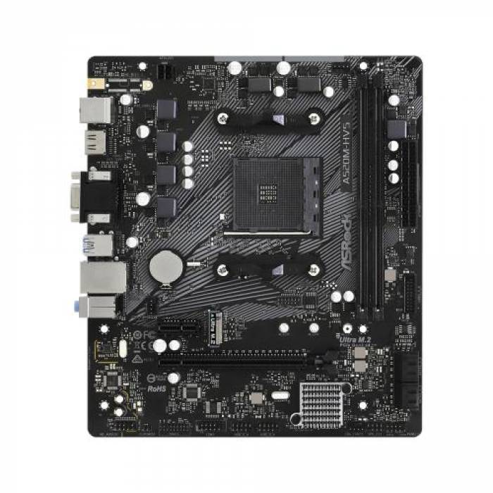 Placa de baza ASRock A520M-HVS, AMD A520, socket AM4, mATX