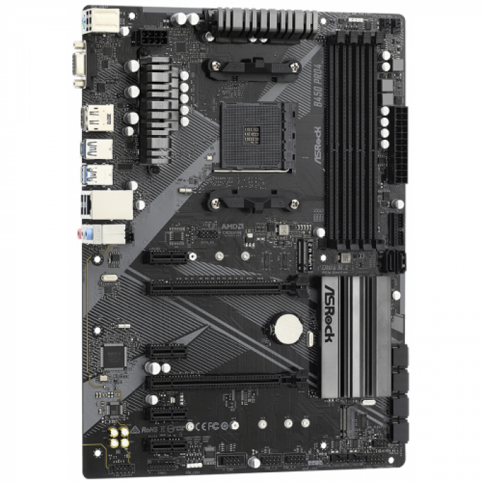 Placa de baza ASRock B450 PRO4 R2.0, AMD B450, socket AM4, ATX