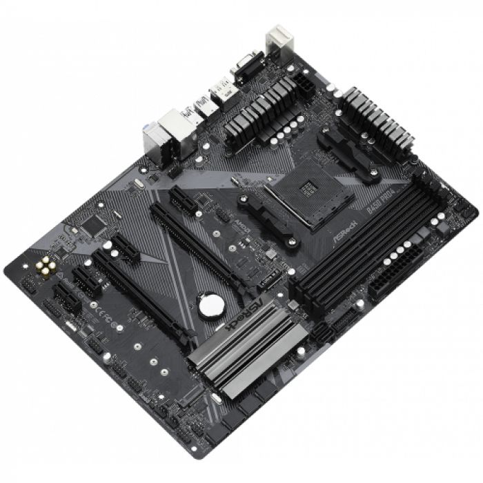 Placa de baza ASRock B450 PRO4 R2.0, AMD B450, socket AM4, ATX