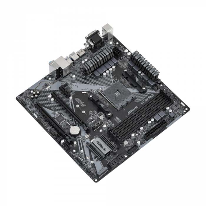 Placa de baza ASRock B450M PRO4 R2.0, AMD B450, socket AM4, mATX