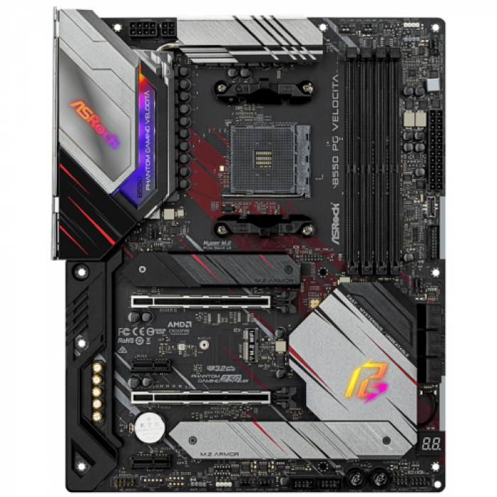 Placa de baza ASRock B550 PG Velocita, AMD B550, Socket AM4, ATX