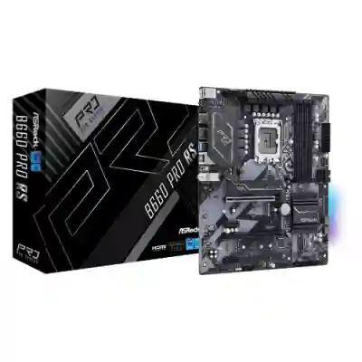 Placa de baza ASRocK B660 PRO RS, Intel B660, Socket 1700, ATX