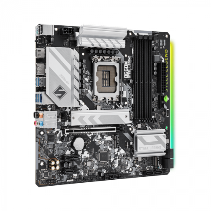 Placa de baza ASRocK B660M STEEL LEGEND, Intel B660, Socket 1700, mATX