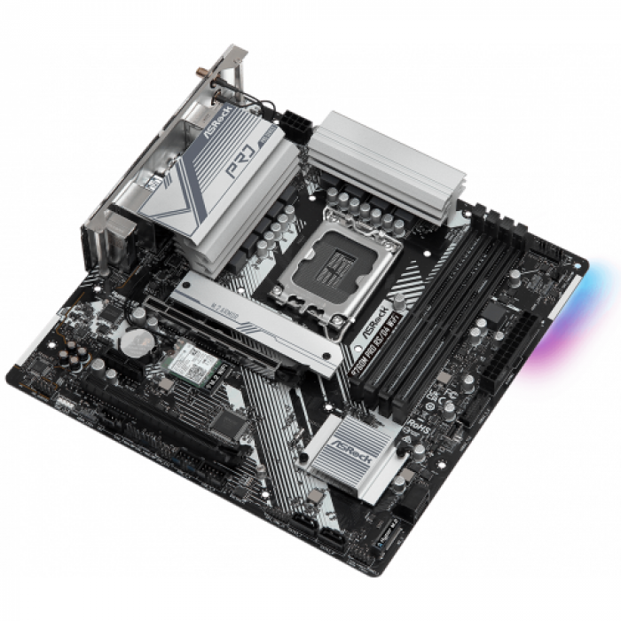 Placa de baza ASRock B760M Pro RS/D4 WiFi, Intel B760, Socket 1700, mATX