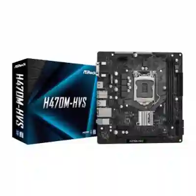 Placa de baza ASRock H470M-HVS, Intel H470, Socket 1200, mATX