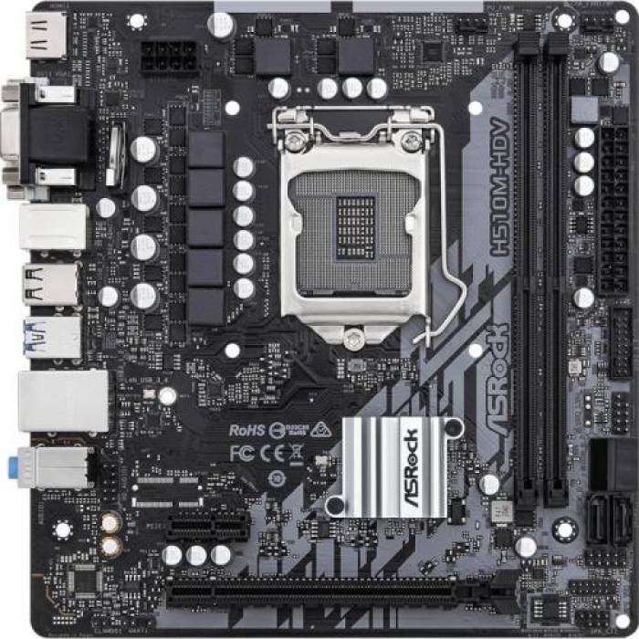 Placa de baza ASRock H510M-HDV R2.0, Intel H510, Socket 1200, mATX