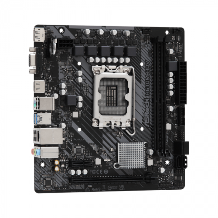 Placa de baza ASRocK H610M-HDV, Intel H610, Socket 1700, mATX