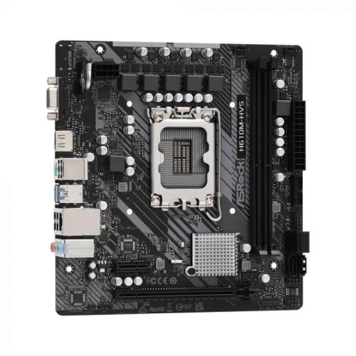 Placa de baza ASRocK H610M-HVS, Intel H610, Socket 1700, mATX