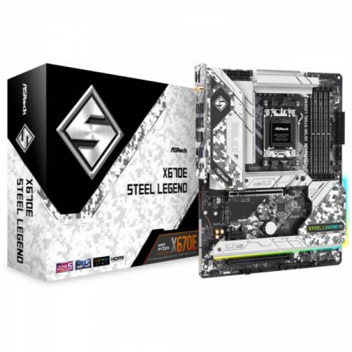 Placa de baza ASRock X670E STEEL LEGEND, AMD X670E, Socket AM5, ATX