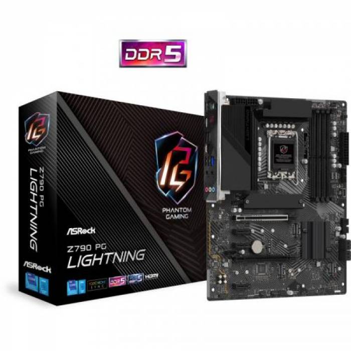 Placa de baza ASRocK Z790 PG LIGHTNING, Intel Z790, Socket 1700, ATX