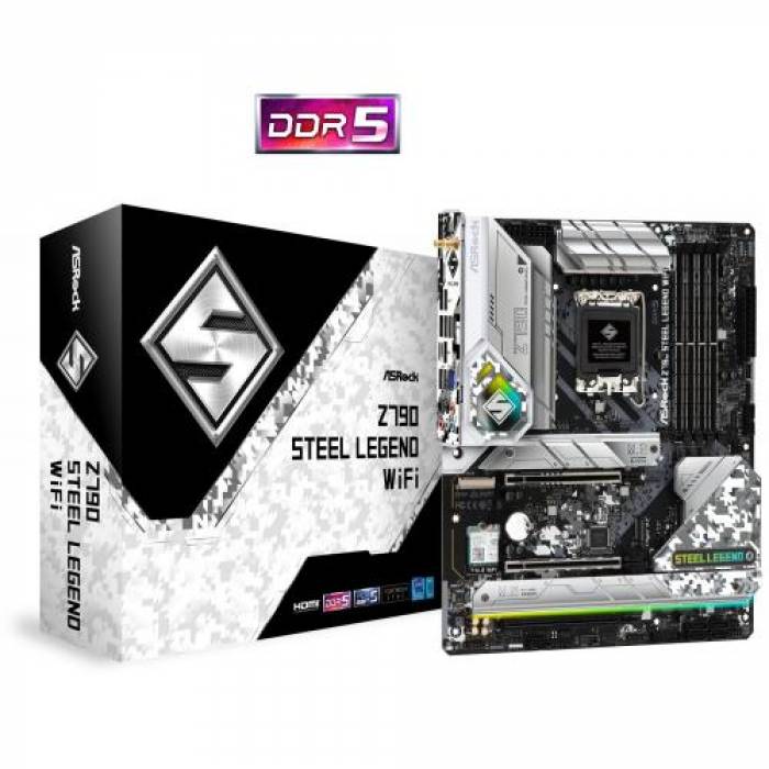 Placa de baza ASRocK Z790 STEEL LEGEND WIFI, Intel Z790, Socket 1700, ATX