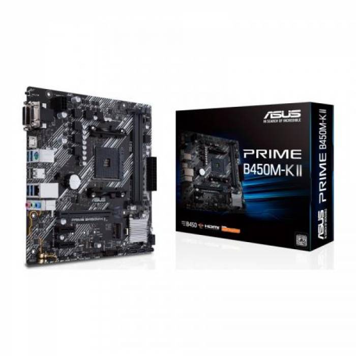 Placa de baza ASUS PRIME B450M-K II, AMD B450, socket AM4, mATX