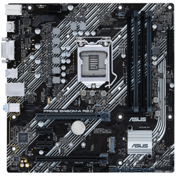 Placa de baza ASUS PRIME B460M-A R2.0, Intel H470, socket 1200, mATX