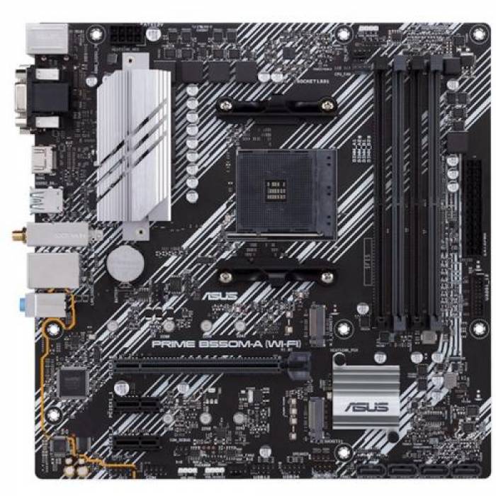 Placa de baza ASUS PRIME B550M-A (WI-FI), AMD B550, socket AM4, mATX