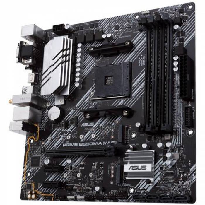 Placa de baza ASUS PRIME B550M-A (WI-FI), AMD B550, socket AM4, mATX