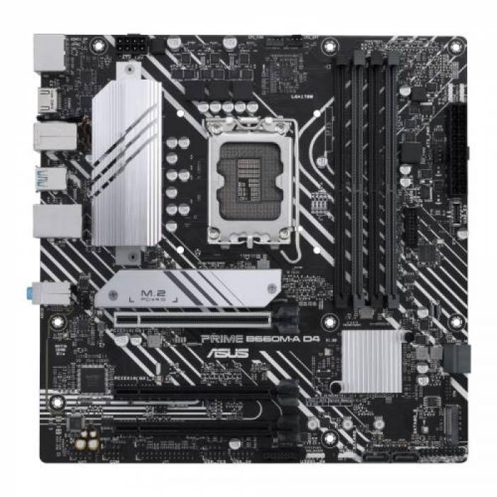 Placa de baza Asus PRIME B660M-A D4, Intel B660, Socket 1700, mATX