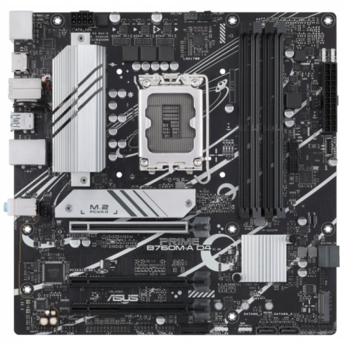 Placa de baza ASUS PRIME B760M-A D4, Intel B760, Socket 1700, mATX