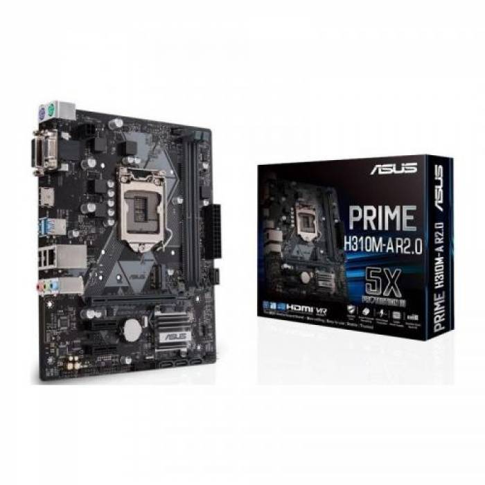 Placa de baza ASUS PRIME H310M-A R2.0/CSM, Intel H310, Socket 1151 v2, mATX