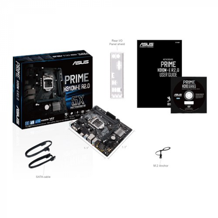 Placa de baza Asus PRIME H310M-E R2.0, Intel H310, socket 1151 v2, mATX