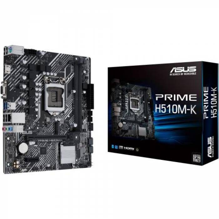 Placa de baza Asus PRIME H510M-K, Intel H510, Socket 1200, mATX