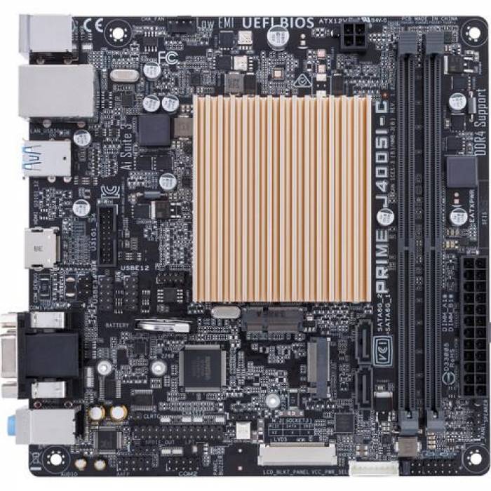 Placa de baza ASUS PRIME J4005I-C, Intel Celeron Dual-Core J4005, mITX