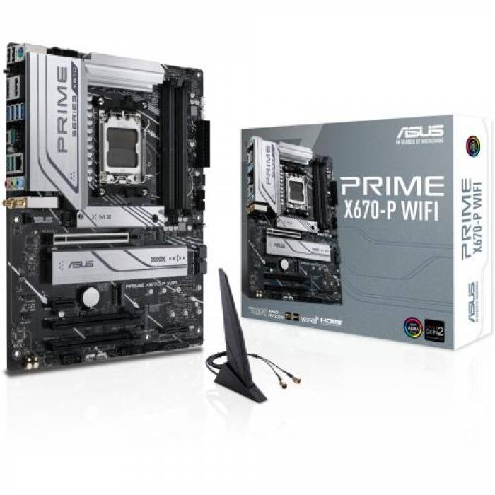 Placa de baza ASUS PRIME X670-P WIFI, AMD X670, socket AM5, ATX