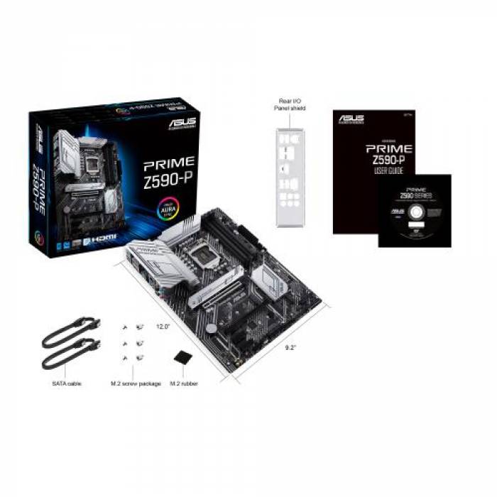 Placa de baza ASUS PRIME Z590-P, Intel Z590, Socket 1200, ATX