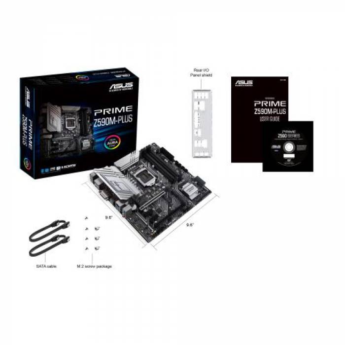 Placa de baza ASUS PRIME Z590M-PLUS, Intel Z590, Socket 1200, mATX