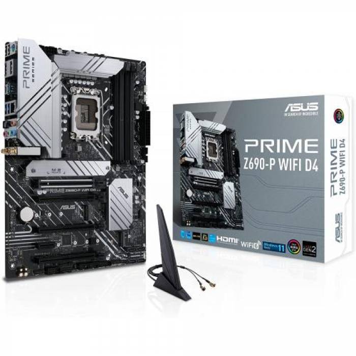 Placa de baza ASUS PRIME Z690-P WiFI D4, Intel Z690, Socket 1700, ATX