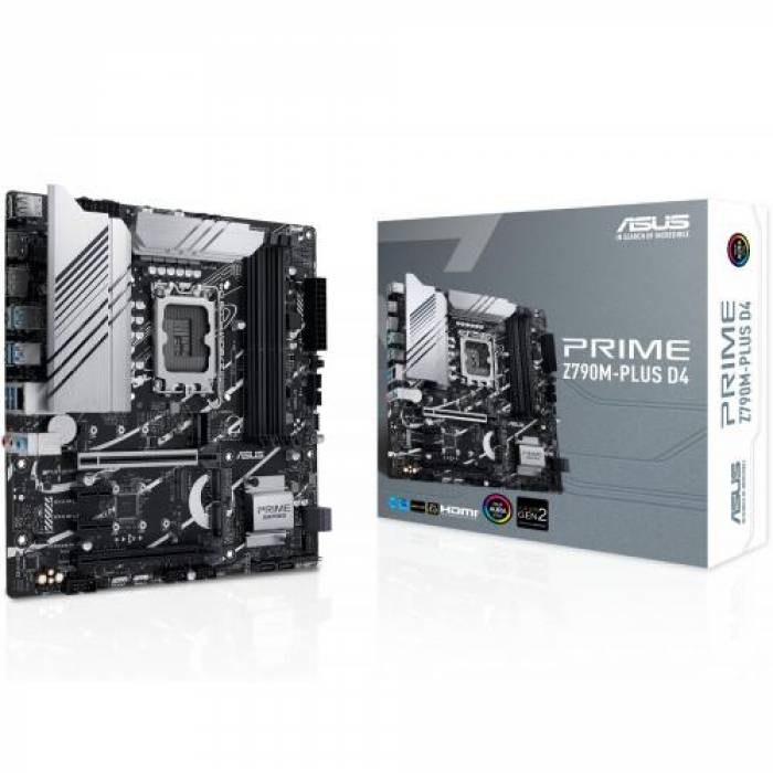Placa de baza ASUS PRIME Z790M-PLUS D4, Intel Z790, Socket 1700, mATX Placa de baza ASUS PRIME Z790M-PLUS D4, Intel Z790, Socket 1700, mATX