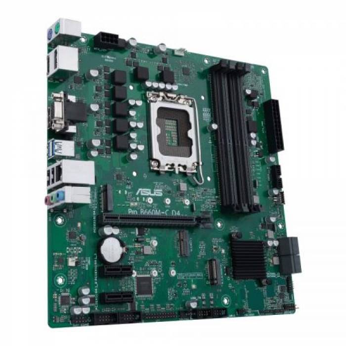 Placa de baza Asus PRO B660M-C D4-CSM, Intel B660, Socket 1700, mATX