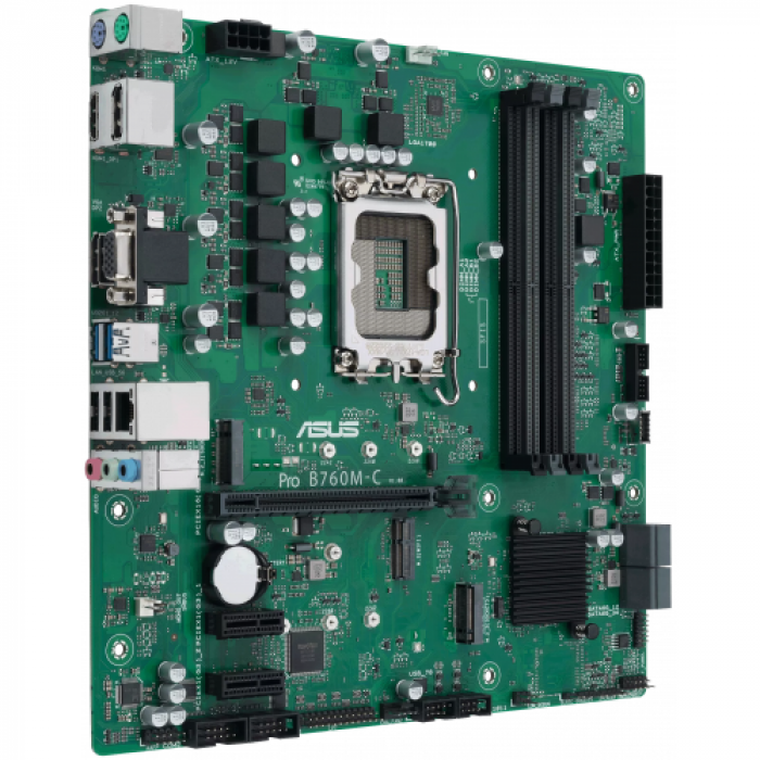 Placa de baza ASUS PRO B760M-C-CSM, Intel B760, Socket 1700, mATX