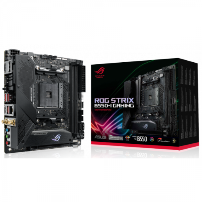 Placa de baza ASUS ROG STRIX B550-I Gaming, AMD B550, Socket AM4, mITX