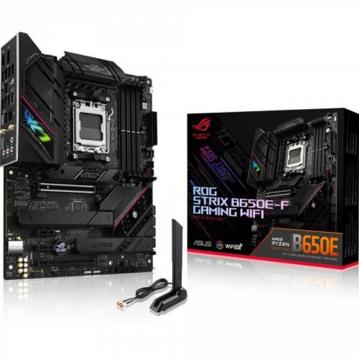 Placa de baza ASUS ROG STRIX B650E-F GAMING WIFI, AMD B650, socket AM5, ATX Placa de baza ASUS ROG STRIX B650E-F GAMING WIFI, AMD B650, socket AM5, ATX