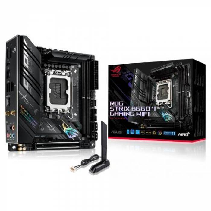 Placa de baza Asus ROG STRIX B660-I GAMING WIFI, Intel B660, Socket 1700, mITX