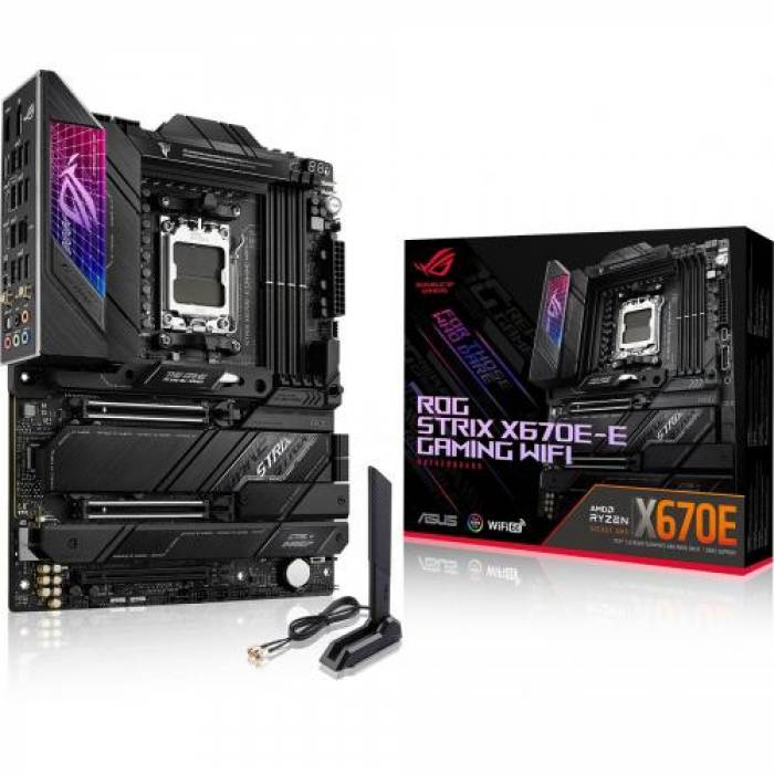 Placa de baza ASUS ROG STRIX X670E-E GAMING WIFI, AMD X670, socket AM5, ATX