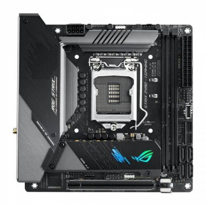 Placa de baza ASUS ROG STRIX Z490-I GAMING, Intel Z490, socket 1200, mITX