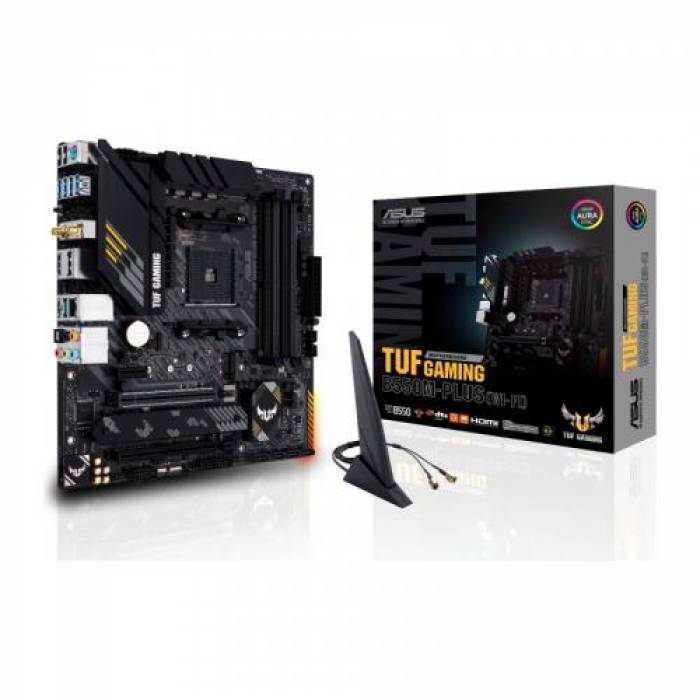 Placa de baza ASUS TUF GAMING B550M-PLUS (WI-FI), AMD B550, socket AM4, mATX