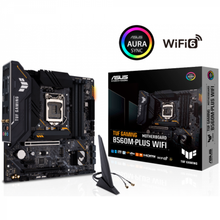 Placa de baza Asus TUF GAMING B560M-PLUS WIFI, Intel B560, socket 1200, mATX